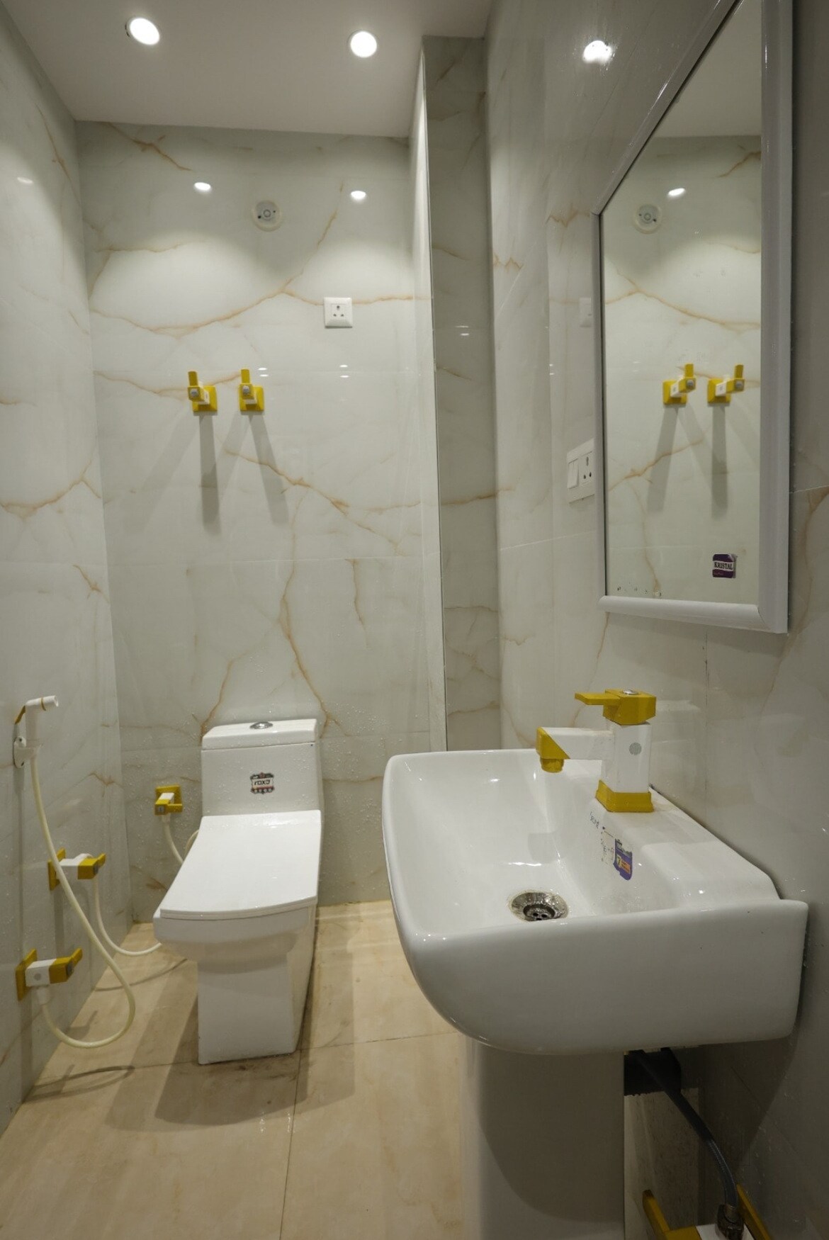 Clean private washroom at Paper Pencil PG